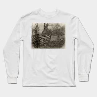 A rustic dilapidated farm gate. Long Sleeve T-Shirt